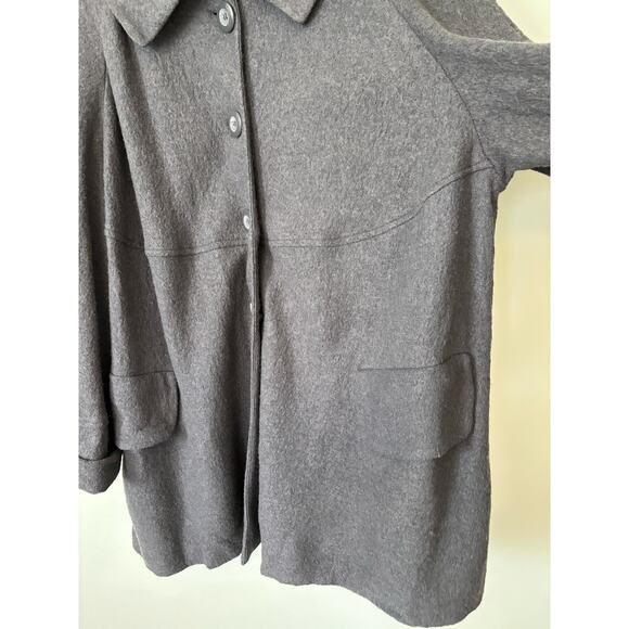 Sandro Women Gray Wool Jacket Coat 2x - Picture 2 of 7